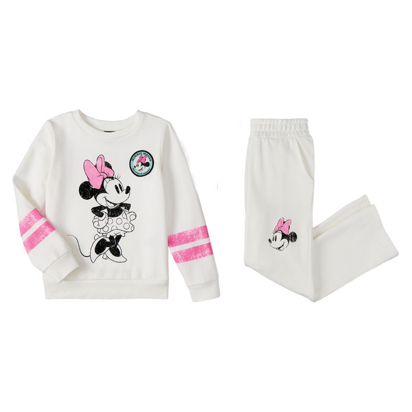 Licensed C Disney Sweatshirt and J, Minne Pink, S Same-Day