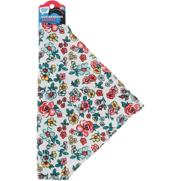 Play On Floral Sketch Dog Bandana, One Size