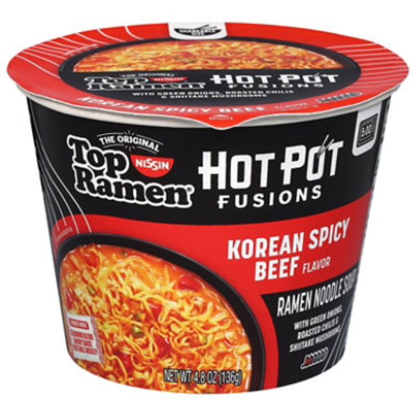 Nissin Korean Spicy Beef Flavor Ramen Noodle Soup