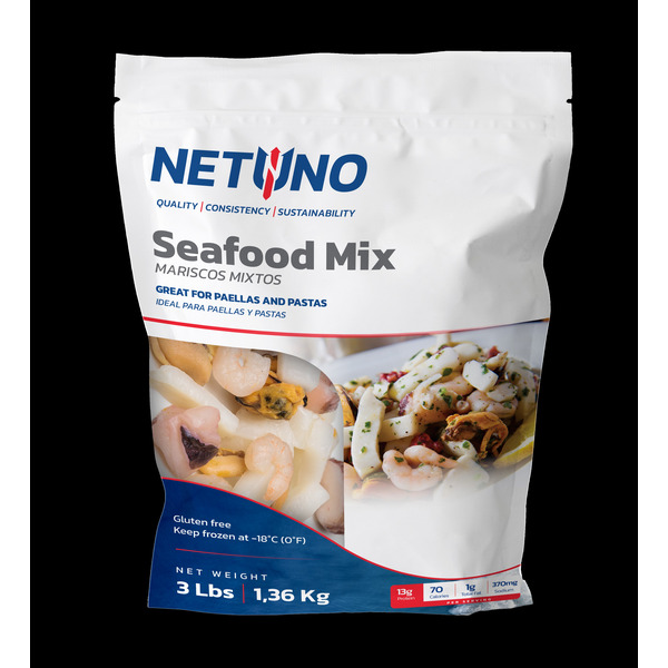 Frozen Netuno - Fully Cooked Seafood Mix - 3 lbs