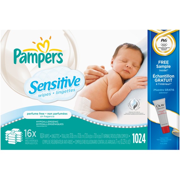 pampers sensitive refill wipes