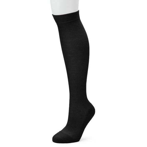 Dr. Motion 1/2-Cushion Compression Knee-High Socks, Women's, Size: 9-11, Black