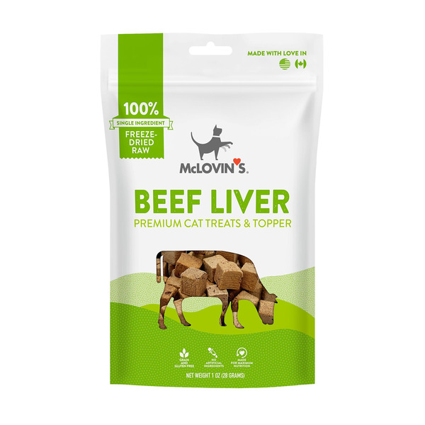 Mclovin's Beef Liver Freeze-dried Raw Premium Cat Treats & Topper