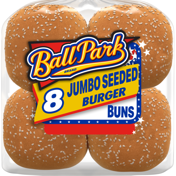 Ball Park Sesame Jumbo Hamburger Buns, 8 count, 18.25 oz Same-Day