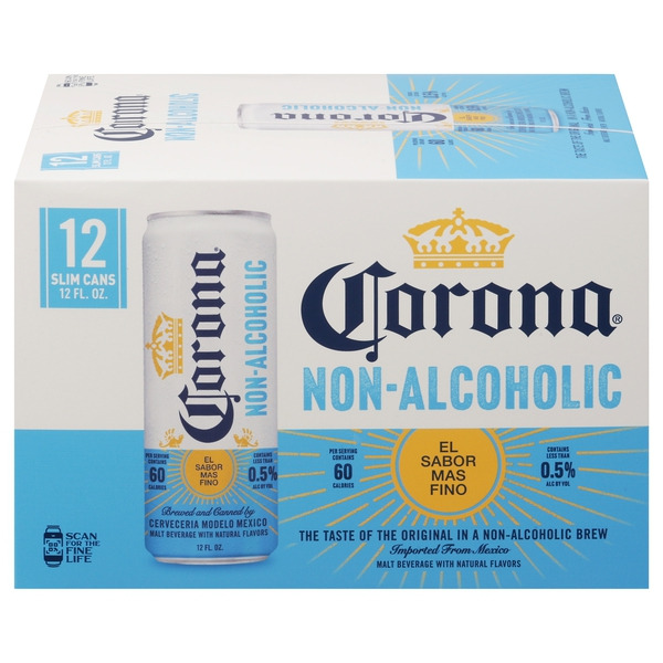 Corona Non-Alcoholic Malt Beverage Mexican Import Brew Cans Same