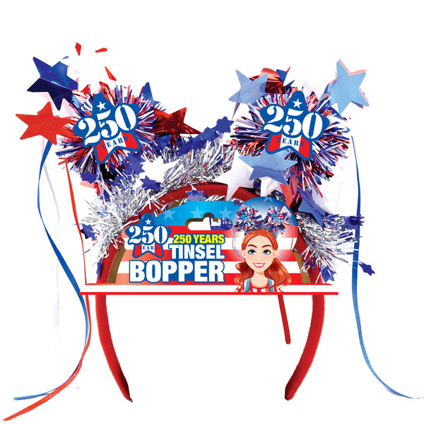 Shawshank LEDz America 250 Tinsel Bopper Patriotic Headband