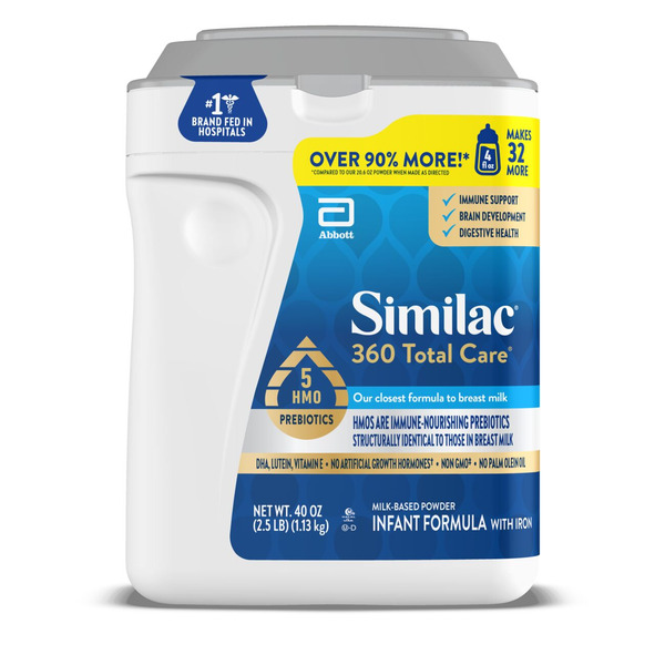 Similac 360 Total Care Infant Formula Powder, Has HMO Prebiotics