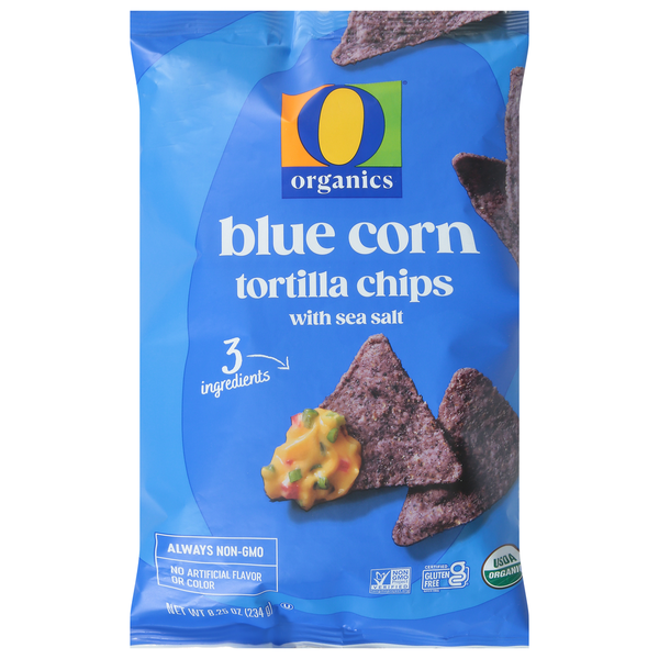O Organics Tortilla Chips, Blue Corn