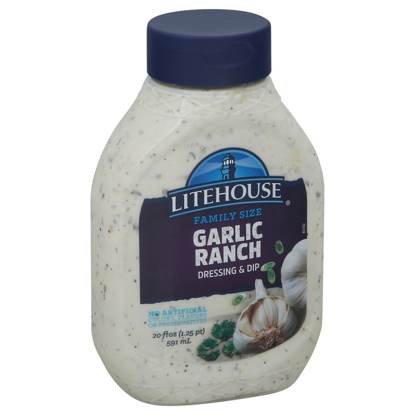 Litehouse Dressing & Dip, Garlic Ranch, Family Size