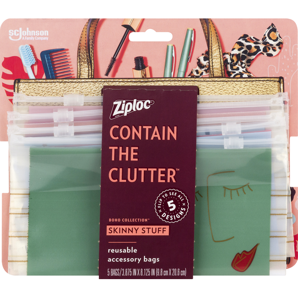 Ziploc Reusable Accessory Bags, Skinny Stuff (5 each) Instacart
