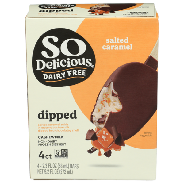 So Delicious Dipped Salted Caramel Cashew Milk Bars 4 Pack