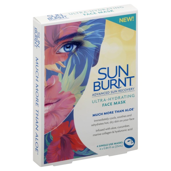 Sun Burnt Face Mask Ultra Hydrating 4 Each Instacart
