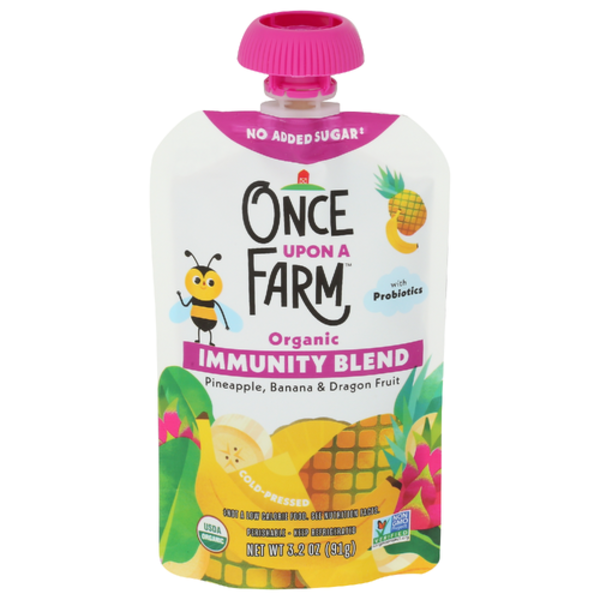 Once Upon A Farm Organic Pineapple Banana Dragon Fruit Immunity Blend