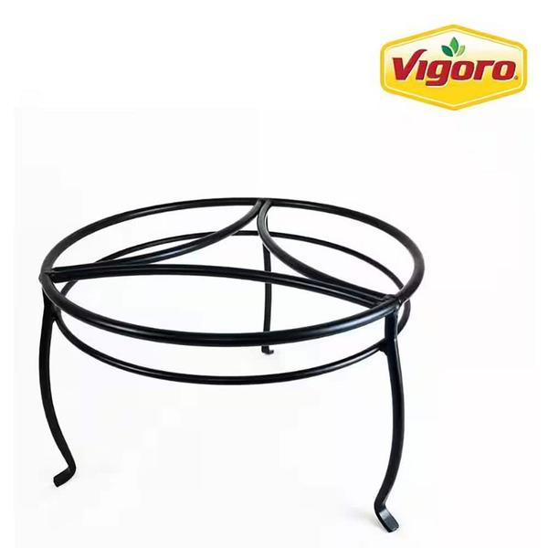Vigoro Black Metal Indoor Plant Stand (12 In. L X 12 In. W X 8 In. H)