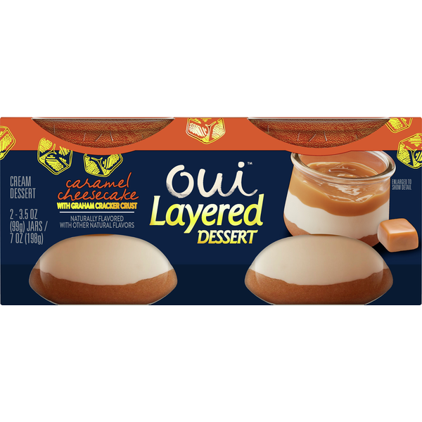 Oui Cream Dessert, Caramel Cheesecake with Graham Cracker Crust