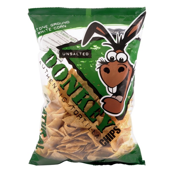 Btg Brands, LLC. Donkey Authentic Tortilla Chips All Natural Unsalted