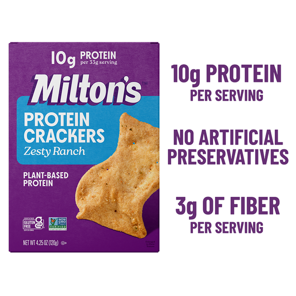 Milton's Protein Crackers, Zesty Ranch
