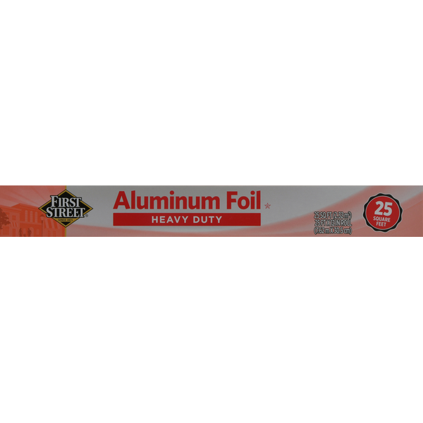 First Street Aluminum Foil, Heavy Duty, 25 Square Feet Same-Day