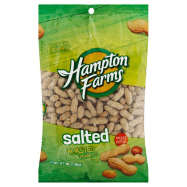 Hampton Farms Peanuts, Roasted, Salted