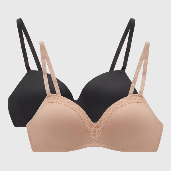 Maidenform Women's Wireless Bra, Size 36C - Black & Almond