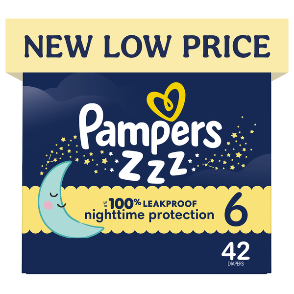 Pampers Swaddlers Overnights Diapers - Size 6 (35+ lbs)