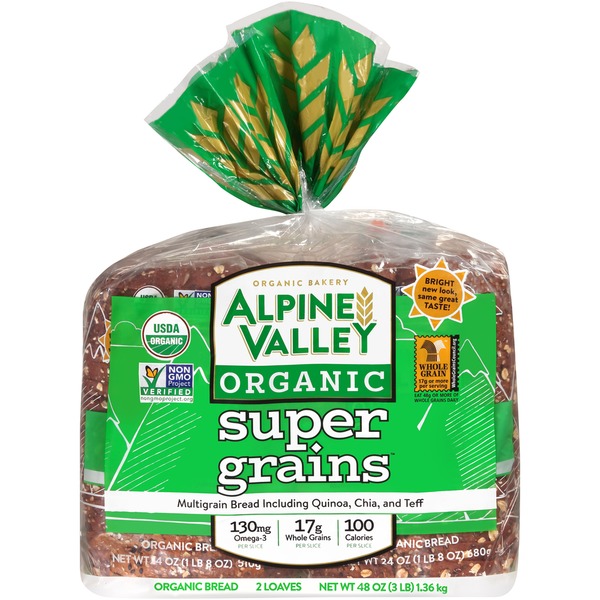 Alpine Valley Organic Super Grains Bread (24 oz) Instacart