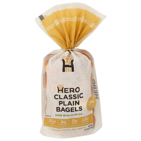 Hero Bread Classic Plain Bagels 5 Pack
