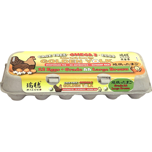 Mizuho Cage Free Omega 3 Large Brown Eggs