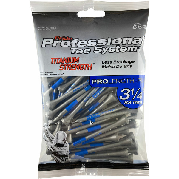 Professional Tee System Titanium Golf Tees - Gray