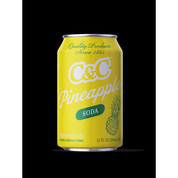 C&C- Pineapple Soda - 24/12 oz cans