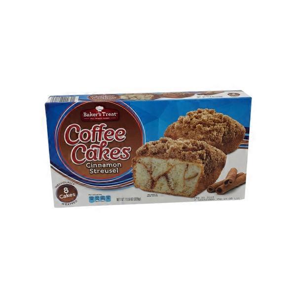 Baker's Treat Cinnamon Streusel Coffee Cakes, 8 Cakes Same-Day