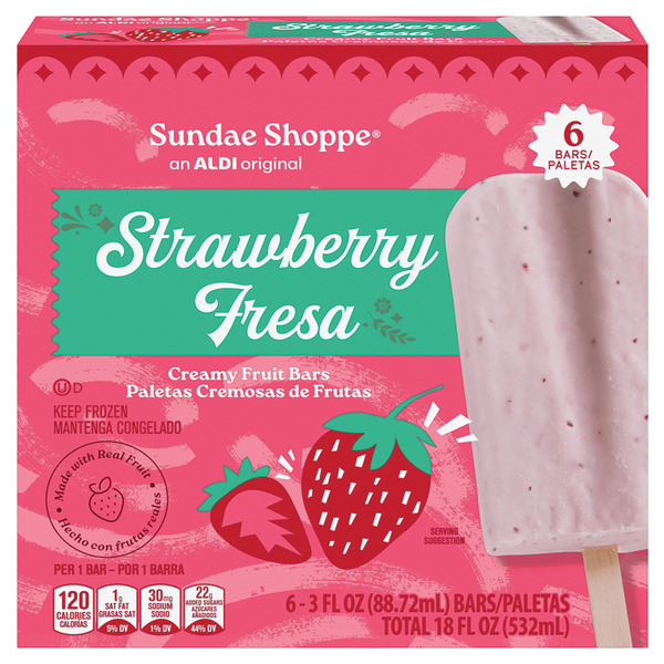 icecream88ページ Sundae Shoppe Strawberry Creamy Fruit Bar Same-Day Delivery or