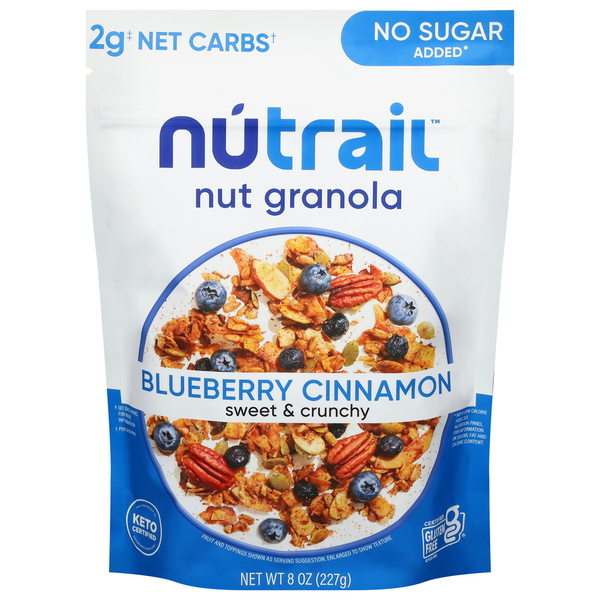 NuTrail Blueberry Cinnamon, No Sugar Added, Nut Granola Same-Day