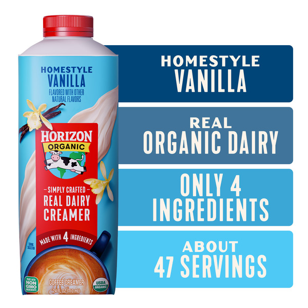 Horizon Organic Real Dairy Homestyle Vanilla Coffee Creamer, 24 fl oz