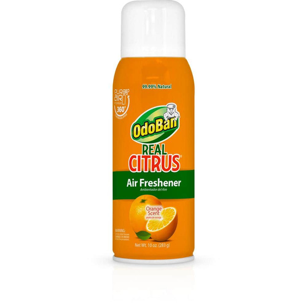 Odoban 10 Oz. Orange Real Citrus Air Freshener Spray, Citrus Oil Natural Air Freshener For Home, Room Deodorizer & Toilet Spray