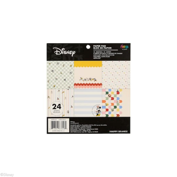 me & my BIG ideas Disney Mickey & Friends Scrapbooking Paper Pad, 6 x 6 in