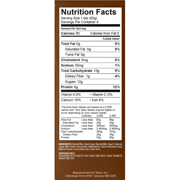 Yasso Frozen Greek Yogurt Nutrition Facts Besto Blog