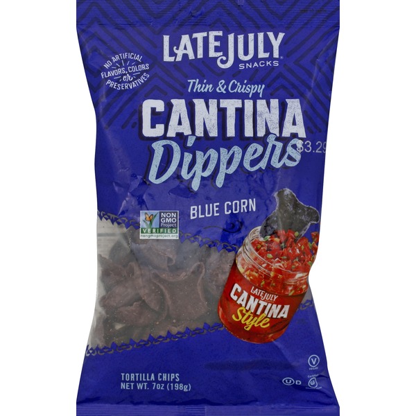 Late July Tortilla Chips, Blue Corn, Cantina Dippers (7 oz) Instacart