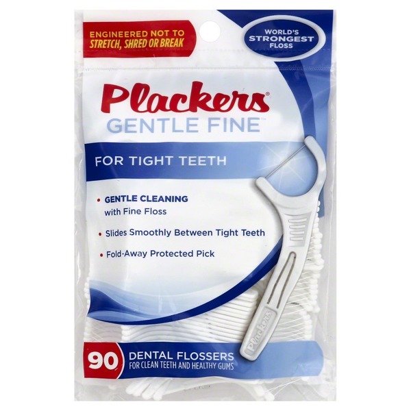 Plackers Dental Flossers, Gentle Fine, Bag (90 ct) Instacart