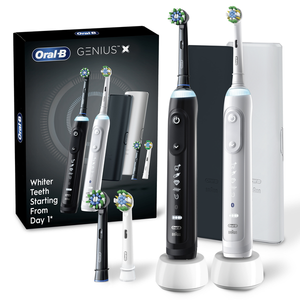 Oral−B D5015132XBK Oral-B GeniusX 10000 Electric Toothbrushes (2) Same-Day