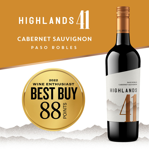 Highlands 41 Paso Robles Cabernet Sauvignon Red Wine 750 ml Same