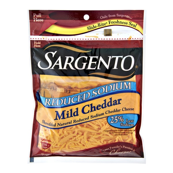 Sargento Reduced Sodium Mild Cheddar Shredded Cheese (7 oz) Instacart