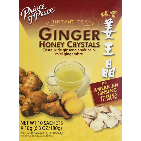 Prince of Peace Tea, Instant, Ginger Honey Crystals, with American Ginseng