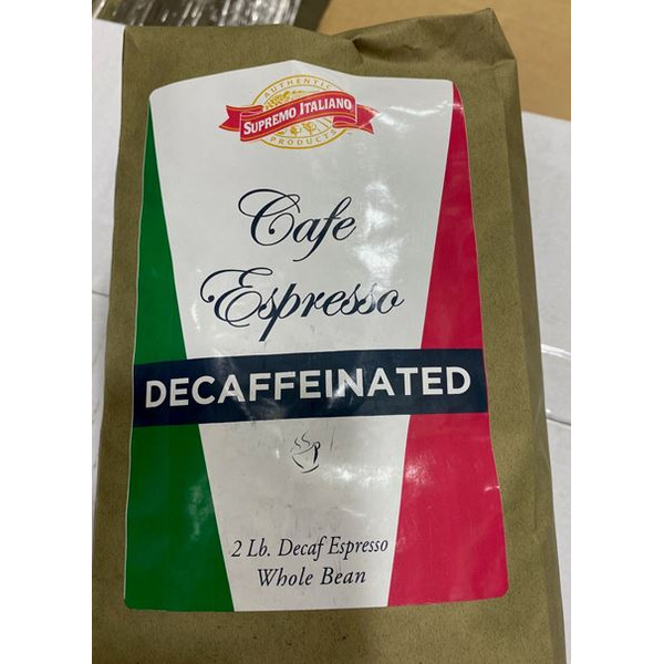 Supremo Italiano - Decaf Espresso Whole Beans - 2 lbs