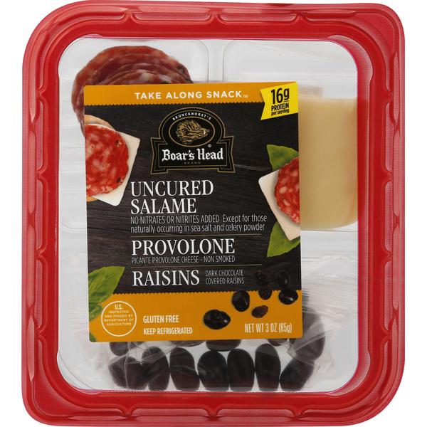 Boar's Head Take Along Snack, Uncured Salame, Provolone, Raisins (3 oz