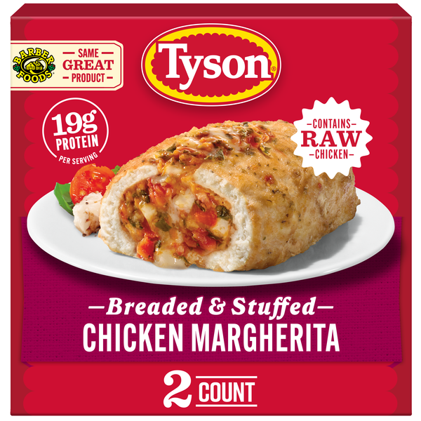 Tyson Frozen Stuffed Chicken Breasts Margherita, 2 Count