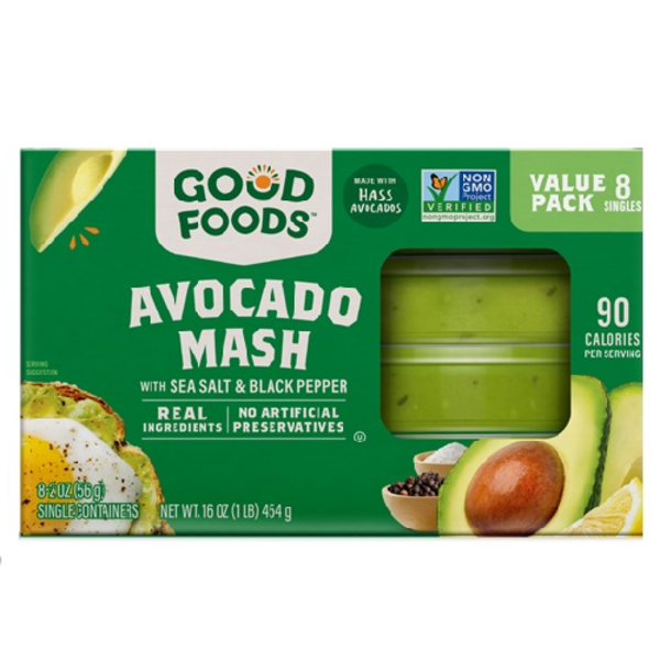 Good Foods Avocado Mash With Sea Salt & Black Pepper 8 Pack
