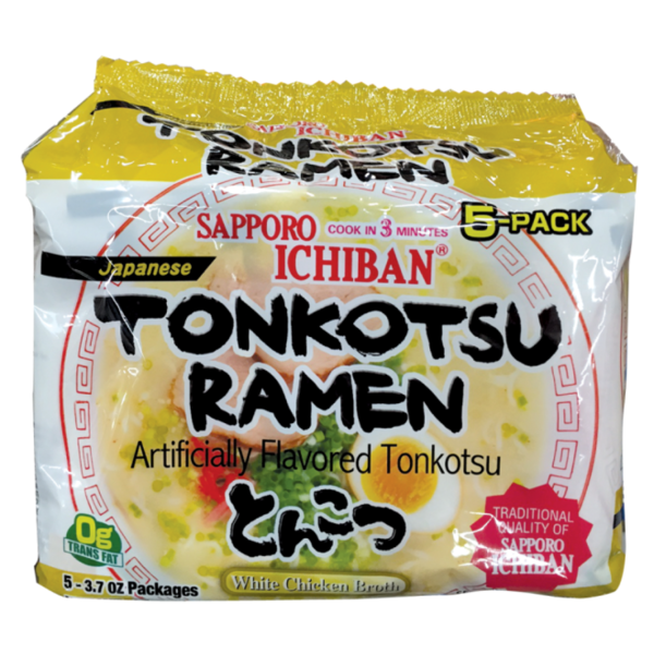 Sapporo Tonkotsu Ramen, Japanese, White Chicken Broth, 5 Pack Same