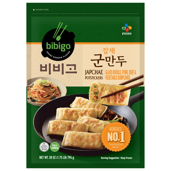 Bibigo FROZEN JAPCHAE POTSTICKER PORK & BEEF SNACKS & APPETIZERS
