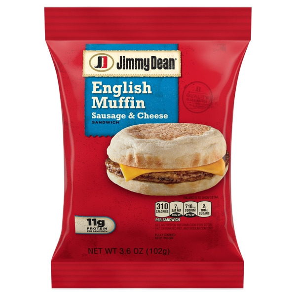 Jimmy Dean English Muffin Breakfast Sandwiches with Sausage and